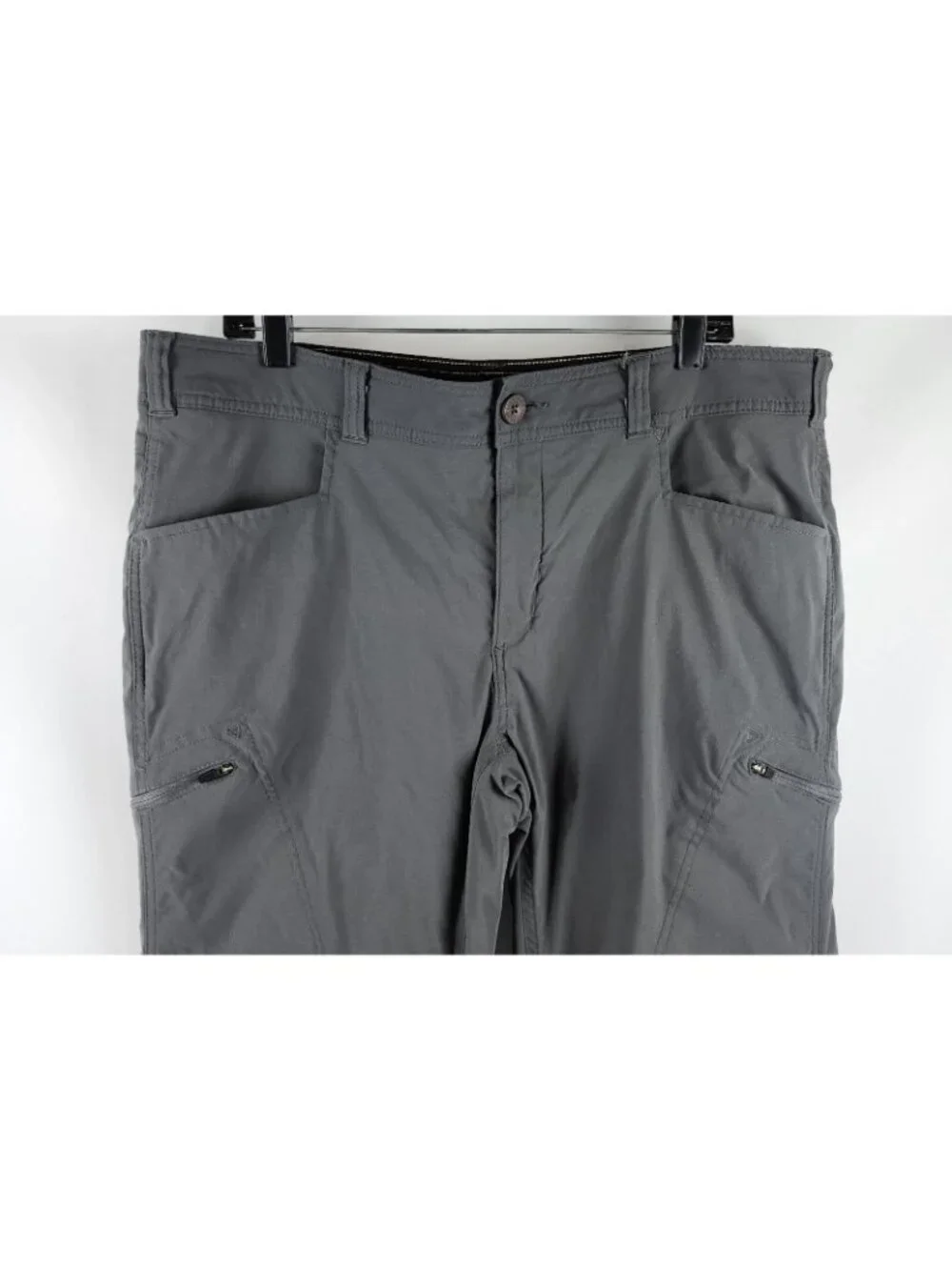 Eddie Bauer Travex Pants Mens 38x30 Guide Pro Lined Gray Nylon Hiking
